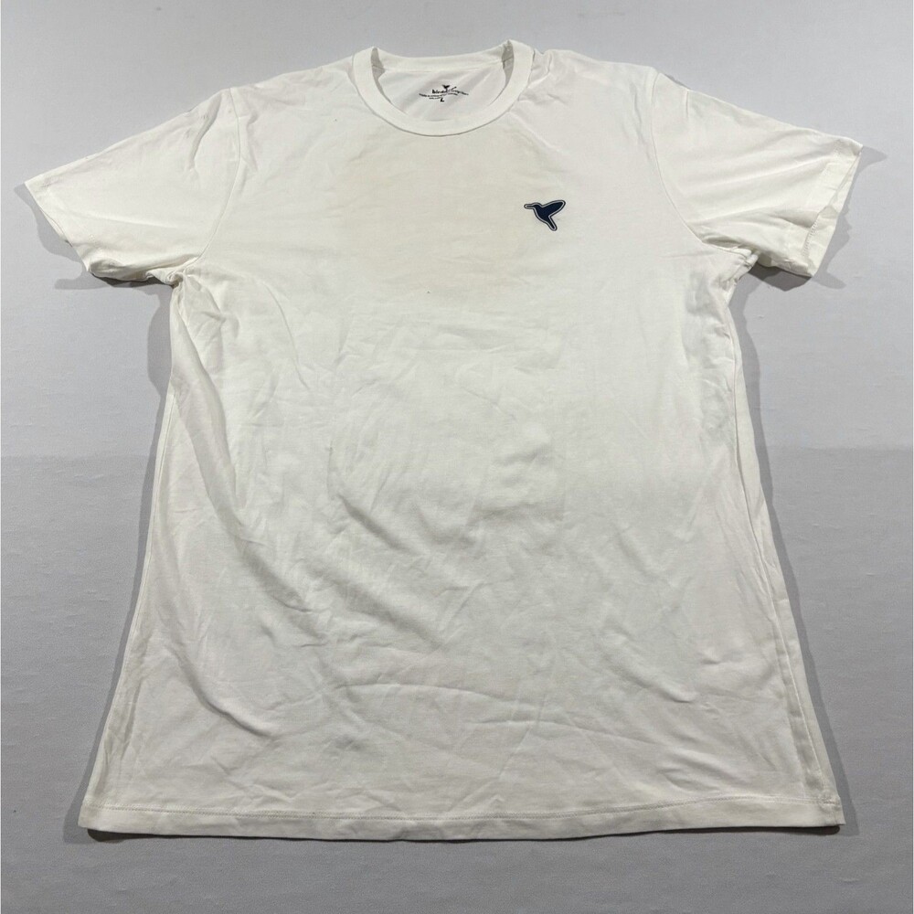 Birddogs T-Shirt Mens White Graphic Print Short Sleeves Casual Preppy Tee Sz L